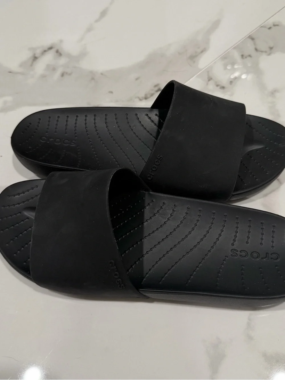 CROCS Black Slide Sandals - Picture 1 of 4